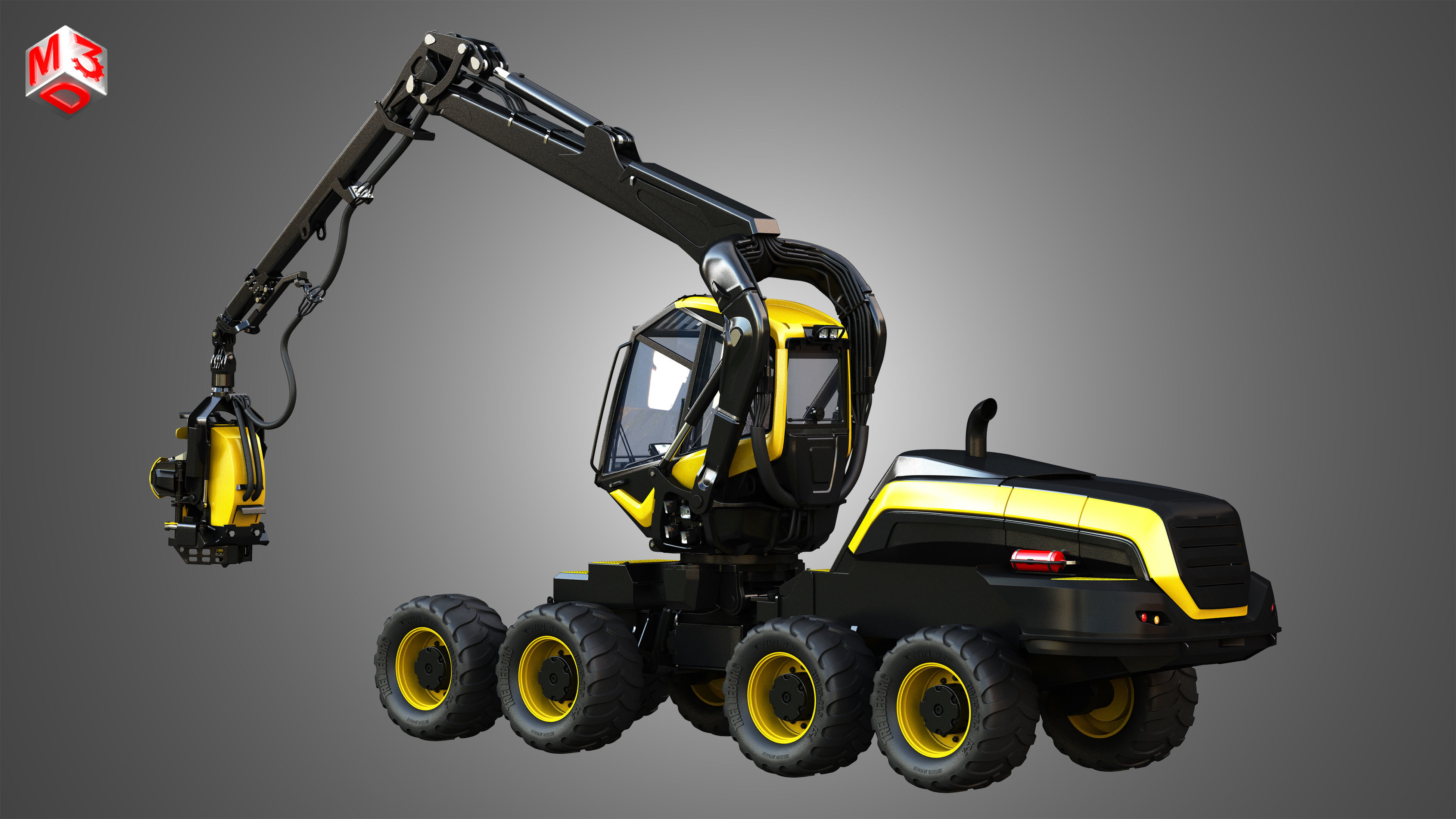 Scorpion King - Forestry Harvester 3D model_4