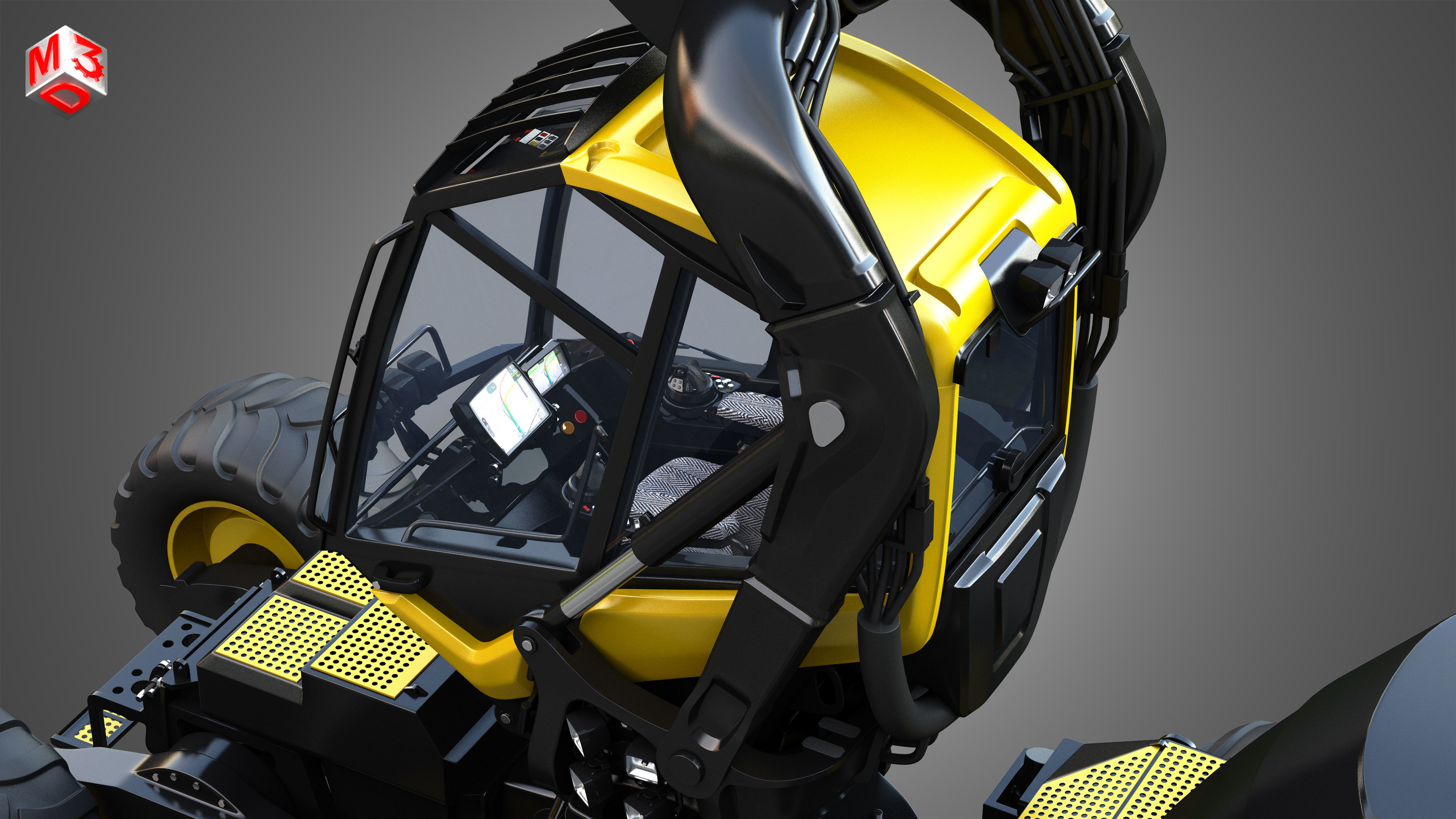 Scorpion King - Forestry Harvester 3D model_12