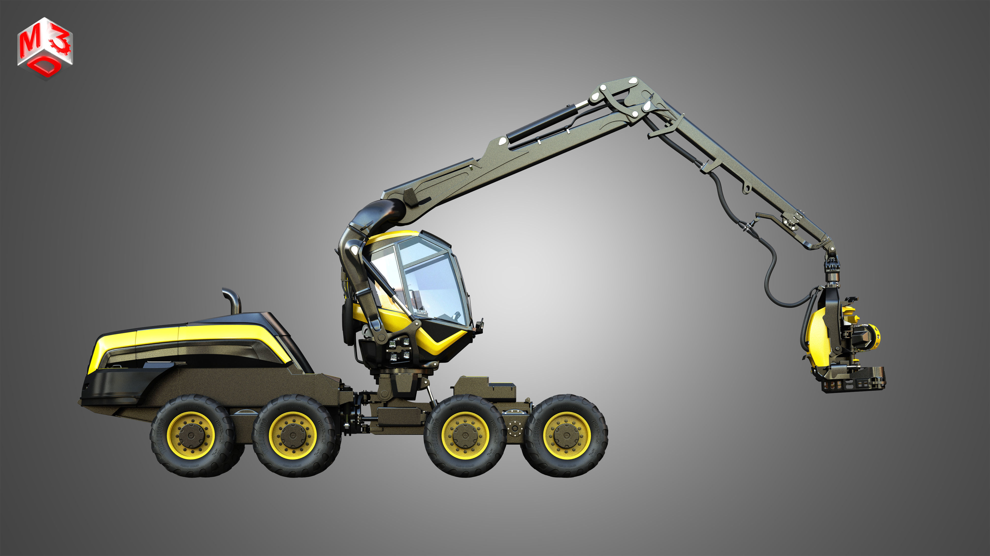 Scorpion King - Forestry Harvester 3D model_6