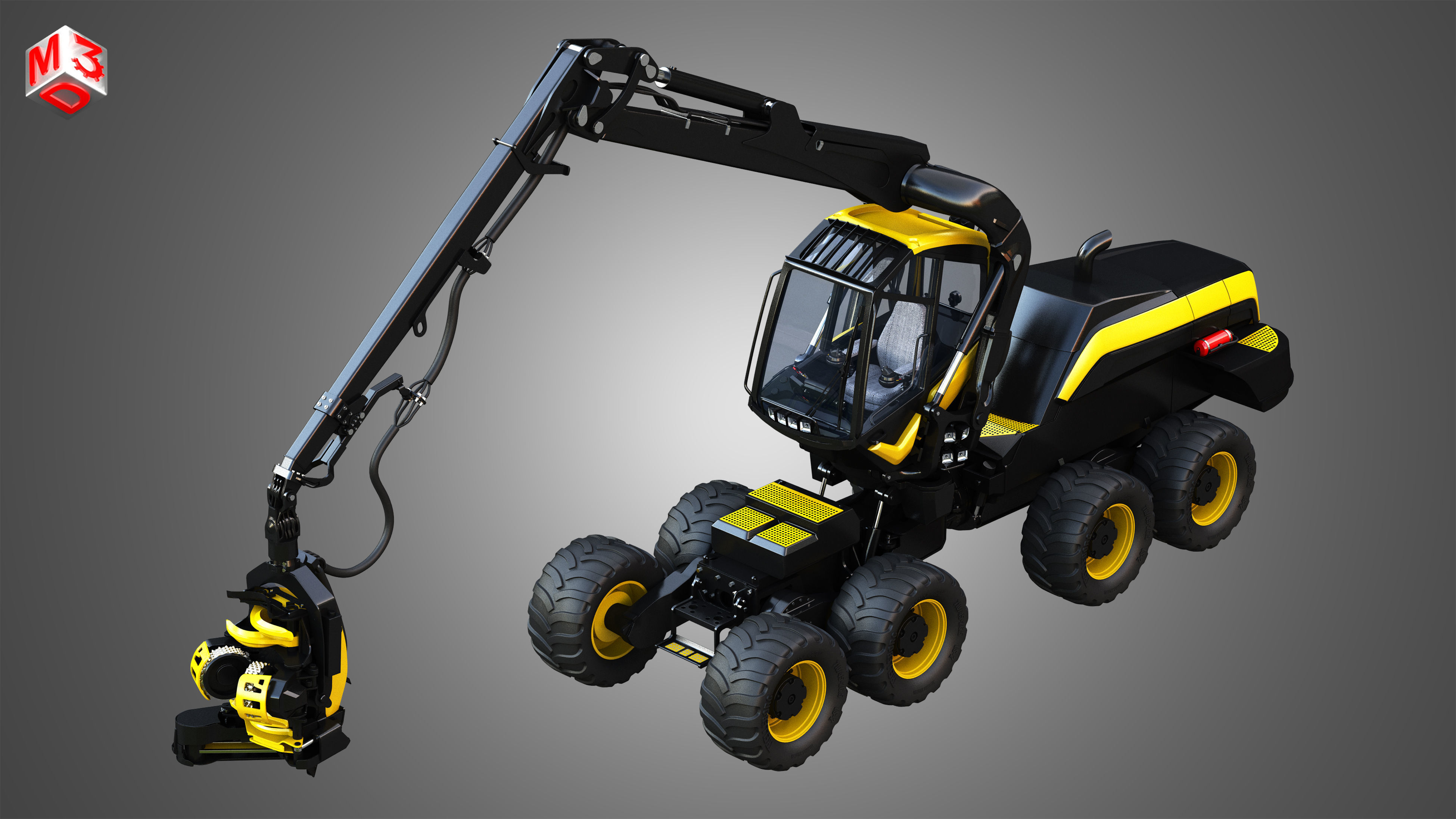 Scorpion King - Forestry Harvester 3D model_7