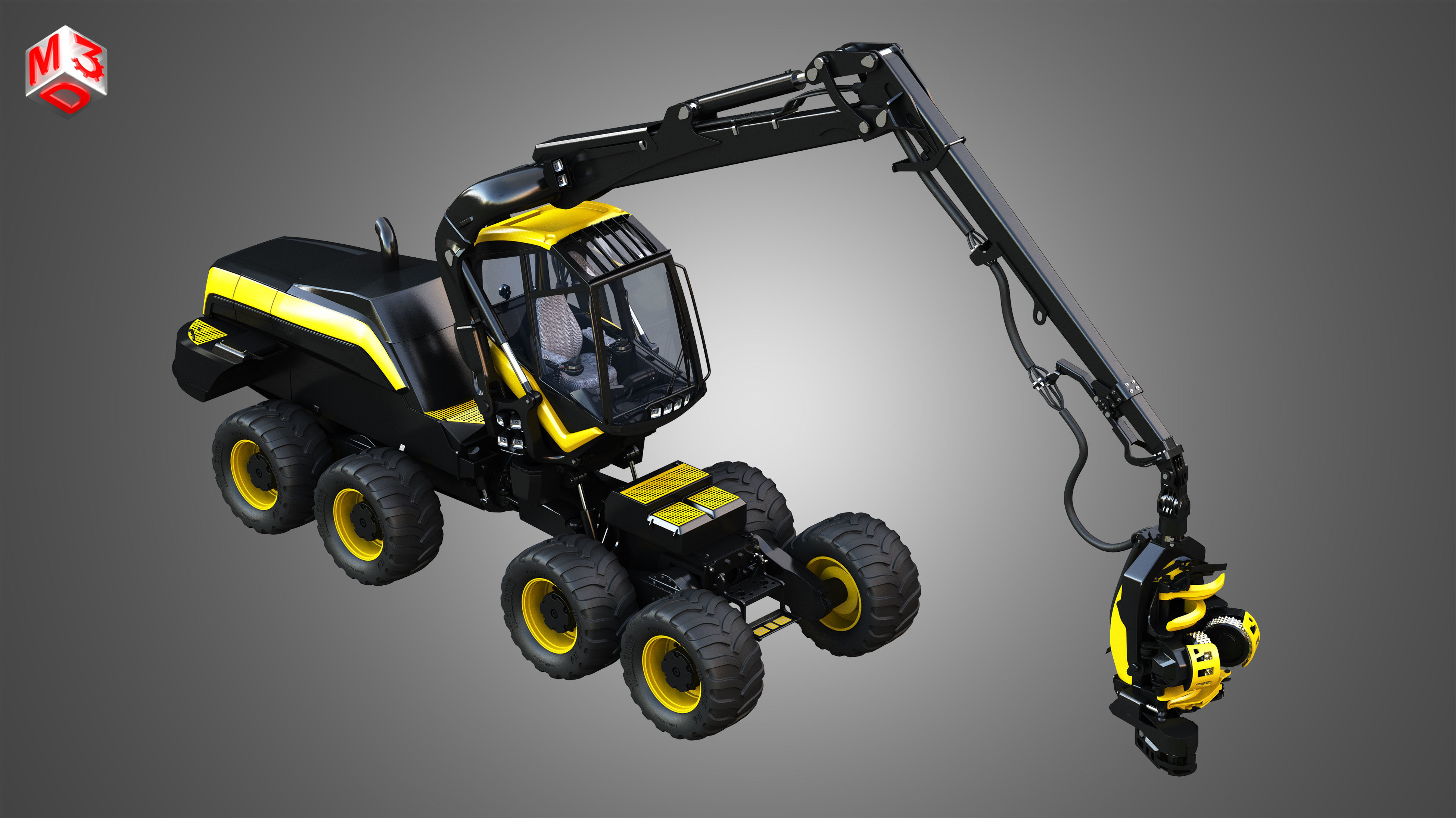 Scorpion King - Forestry Harvester 3D model_9
