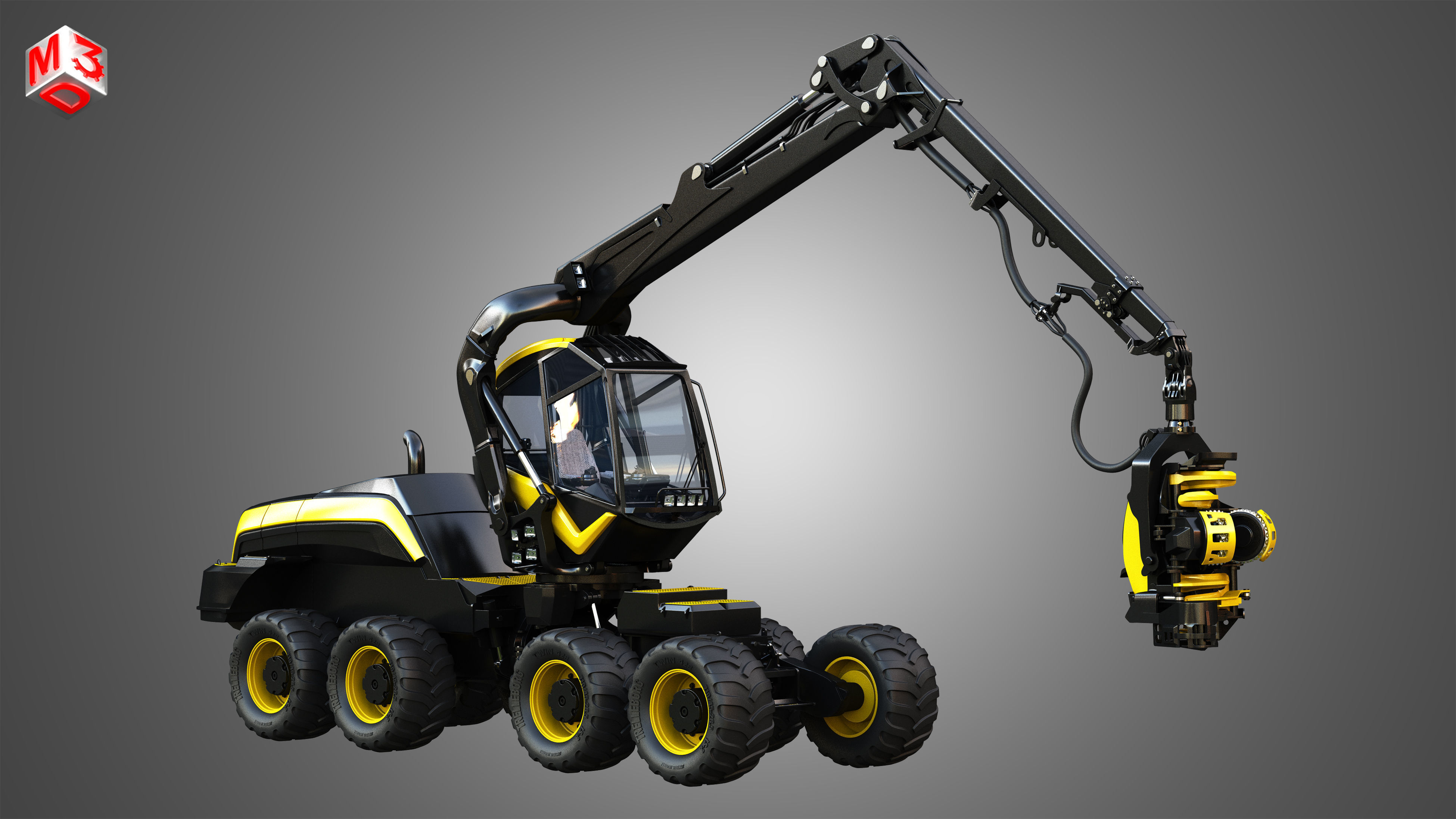 Scorpion King - Forestry Harvester 3D model_3