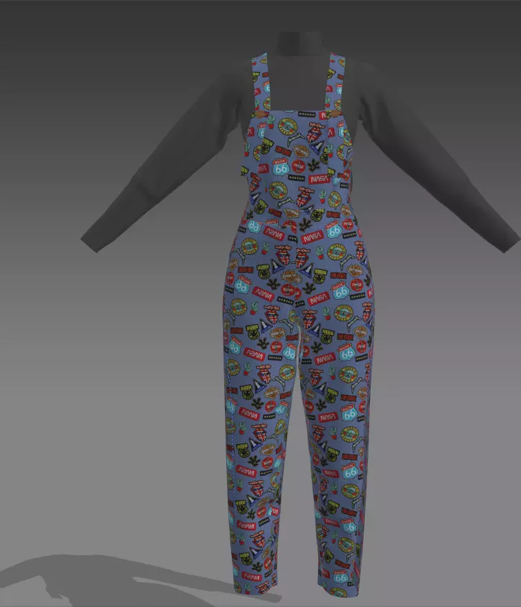 Overall overalls Free 3D model