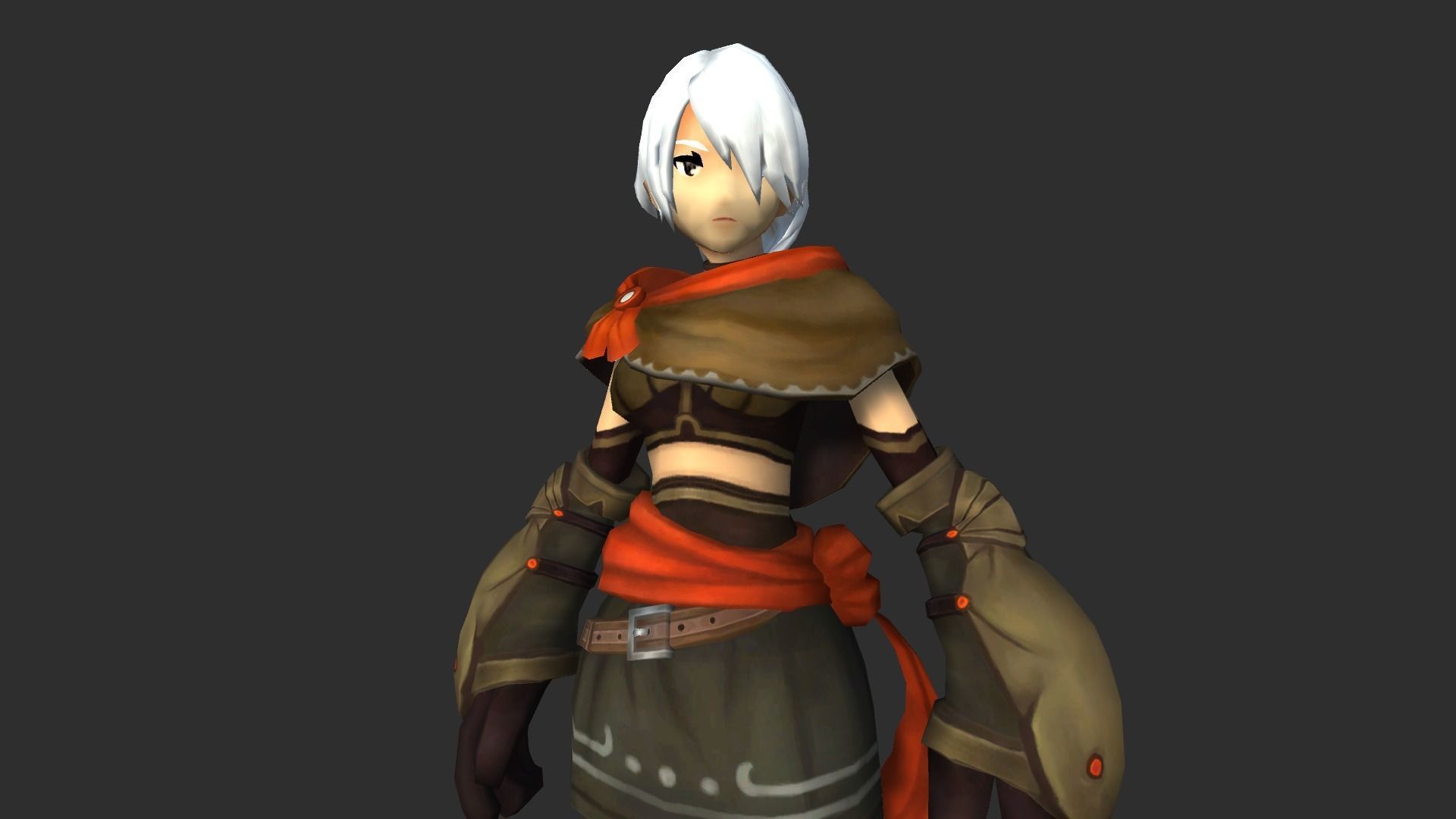 Anime Rogue Female Low-poly 3D model