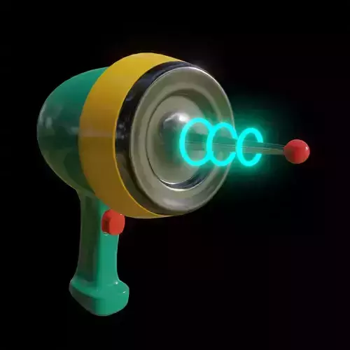 Sci fi Laser Gun Low-poly 3D model
