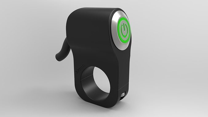 Single button LED switch for a motorcycle handlebar 22 mm 3D print model