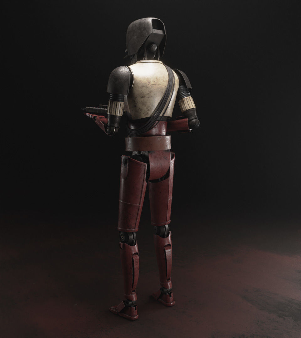 Star Wars HK-87 Droid - Fully Rigged 3D model_4