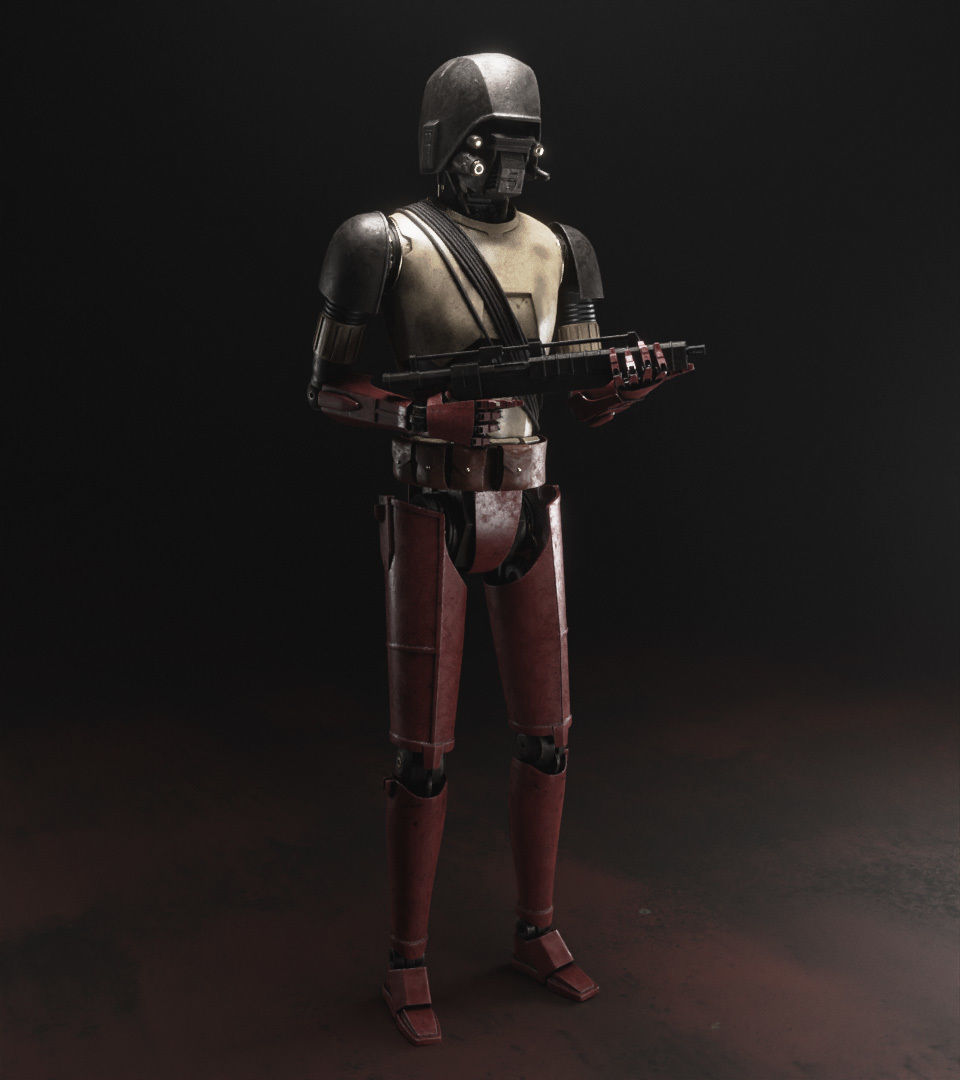 Star Wars HK-87 Droid - Fully Rigged 3D model_1