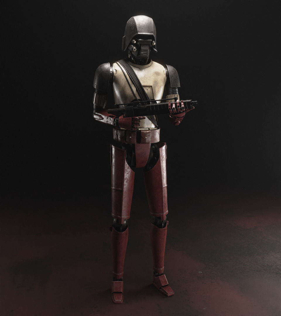 Star Wars HK-87 Droid - Fully Rigged 3D model_2