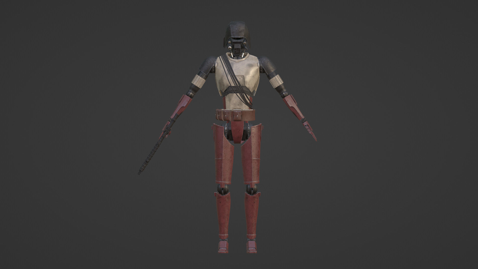 Star Wars HK-87 Droid - Fully Rigged 3D model_10