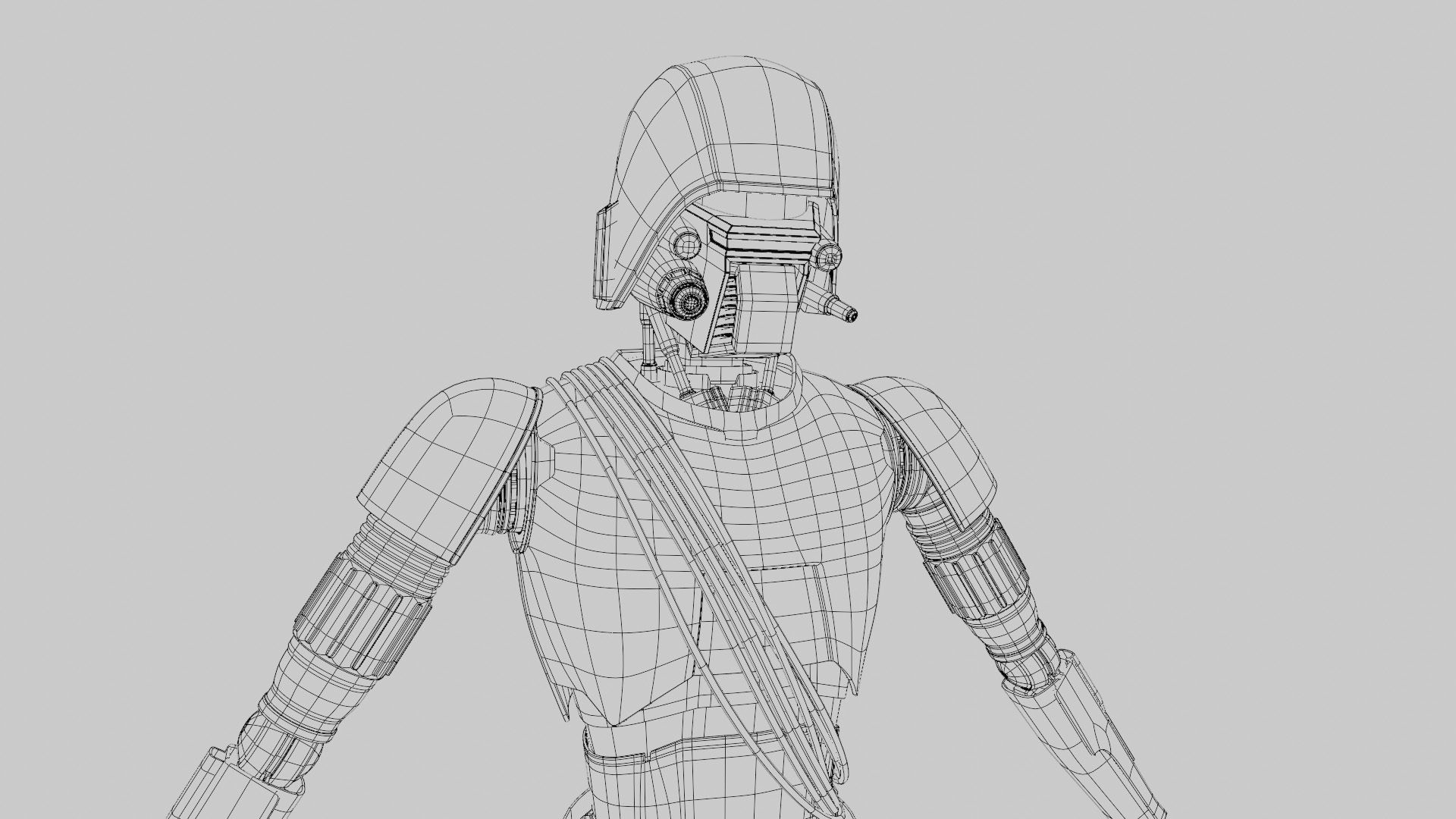 Star Wars HK-87 Droid - Fully Rigged 3D model_16