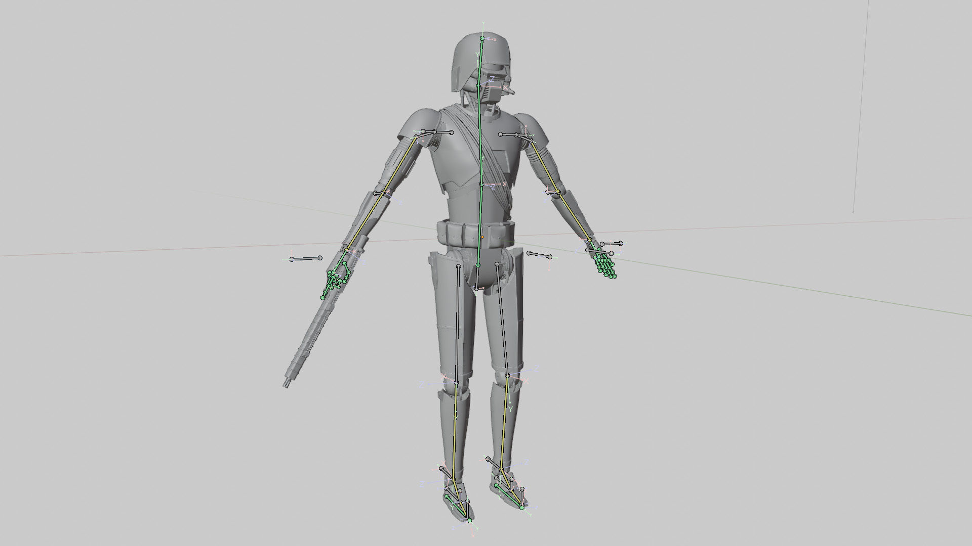 Star Wars HK-87 Droid - Fully Rigged 3D model_13