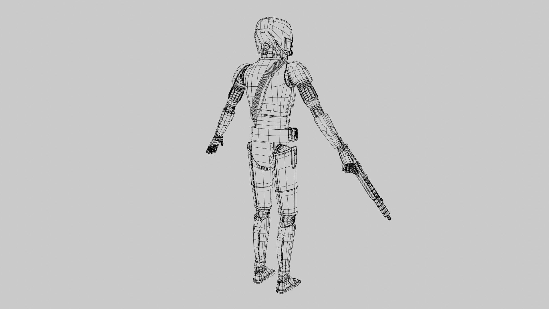 Star Wars HK-87 Droid - Fully Rigged 3D model_15