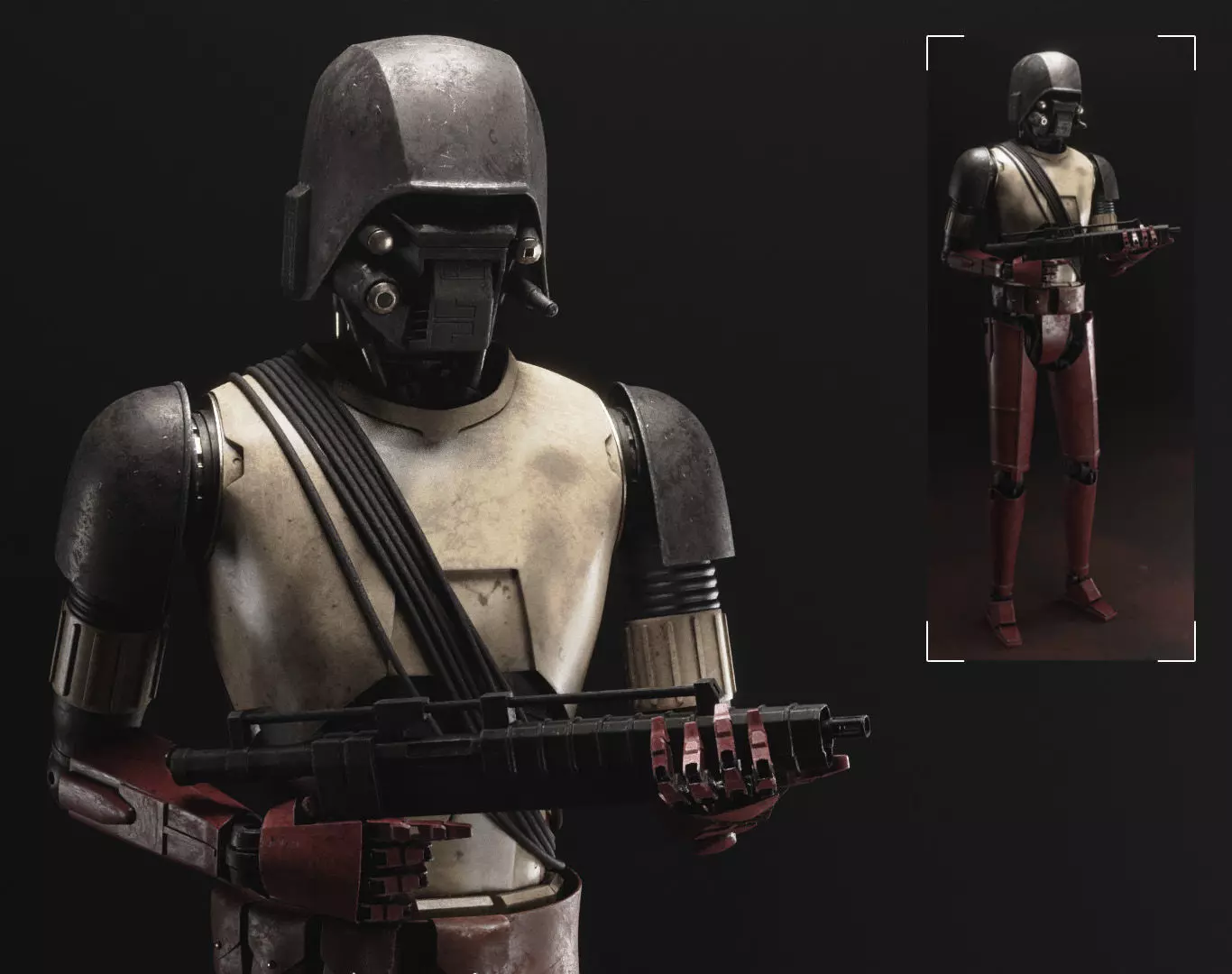 Star Wars HK-87 Droid - Fully Rigged 3D model_0