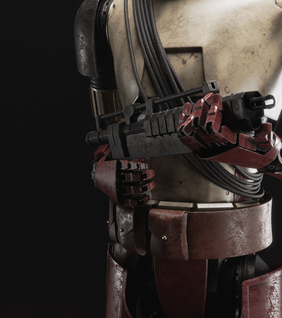 Star Wars HK-87 Droid - Fully Rigged 3D model_7