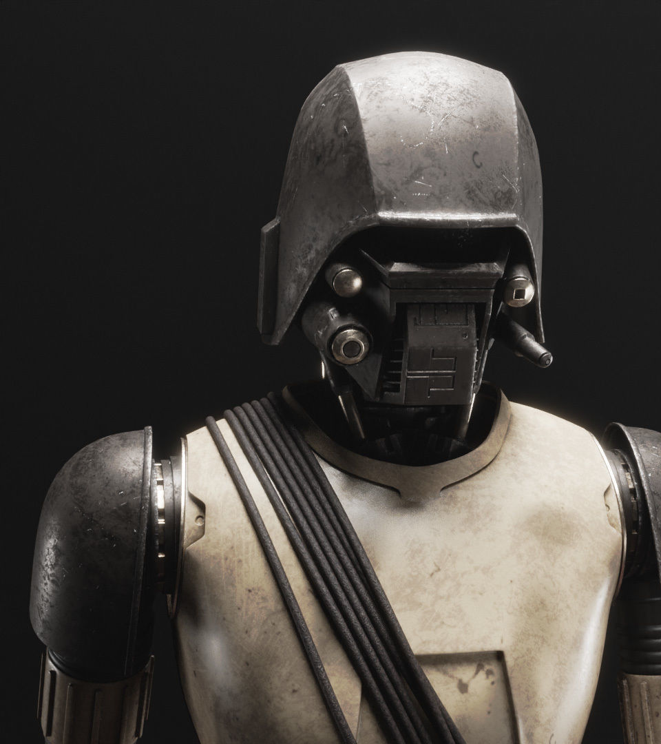 Star Wars HK-87 Droid - Fully Rigged 3D model_9