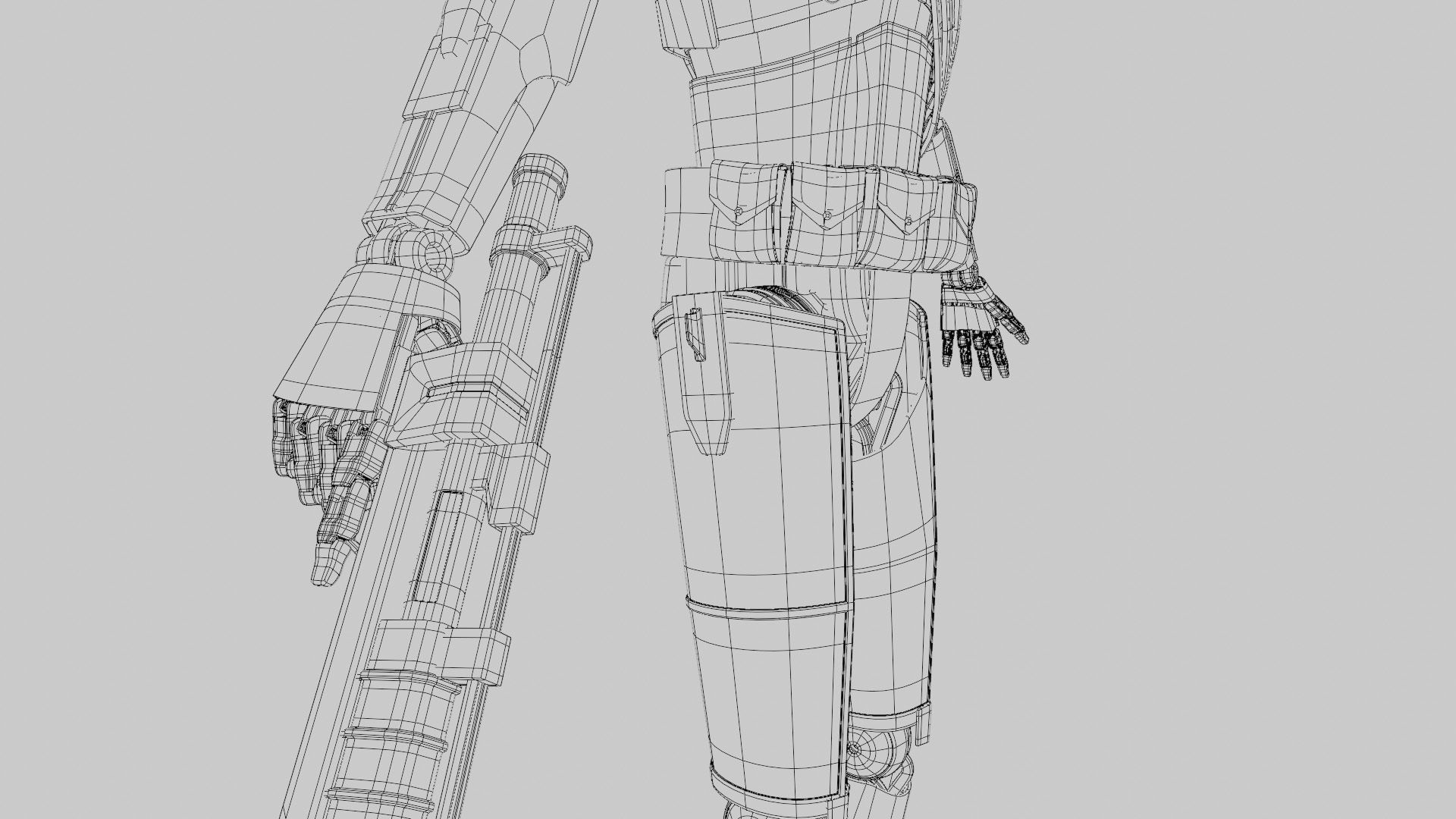 Star Wars HK-87 Droid - Fully Rigged 3D model_17