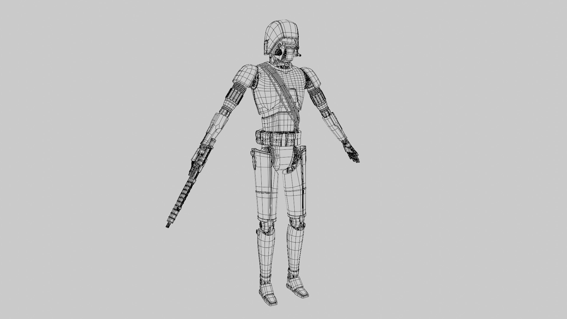 Star Wars HK-87 Droid - Fully Rigged 3D model_14