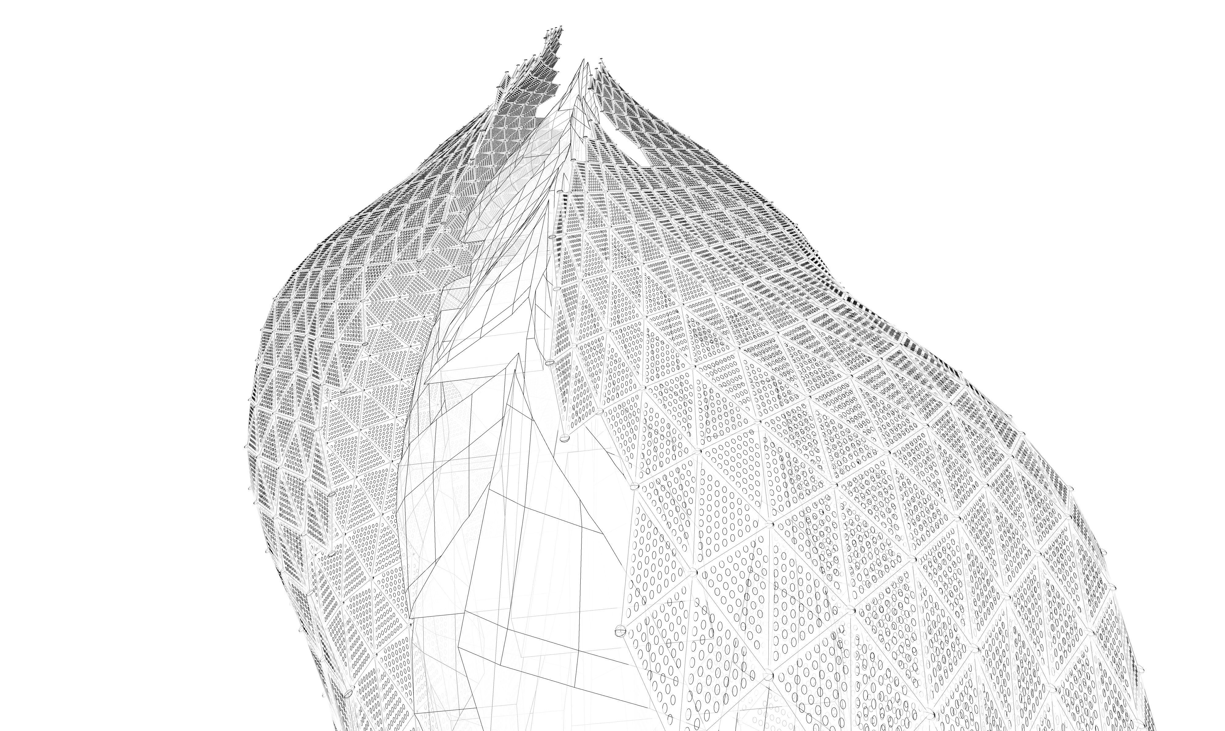 Floating Ship - Futuristic 3D model_8