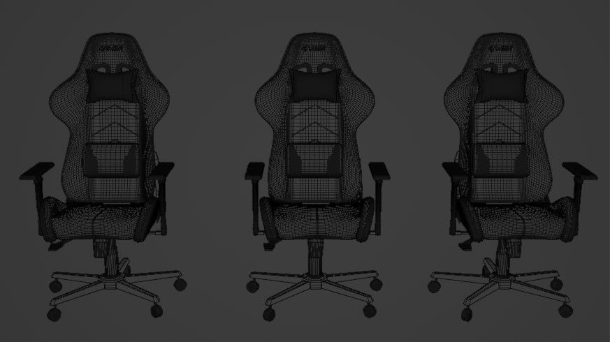gaming chair 3D model_2