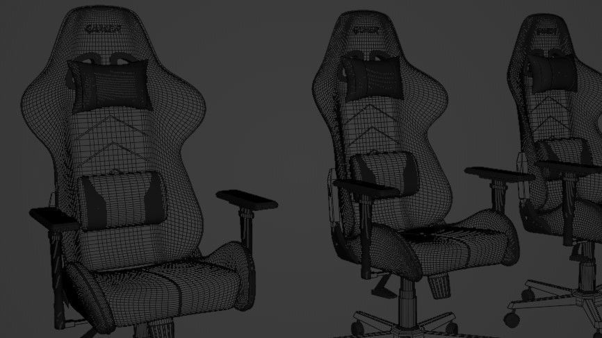 gaming chair 3D model_3