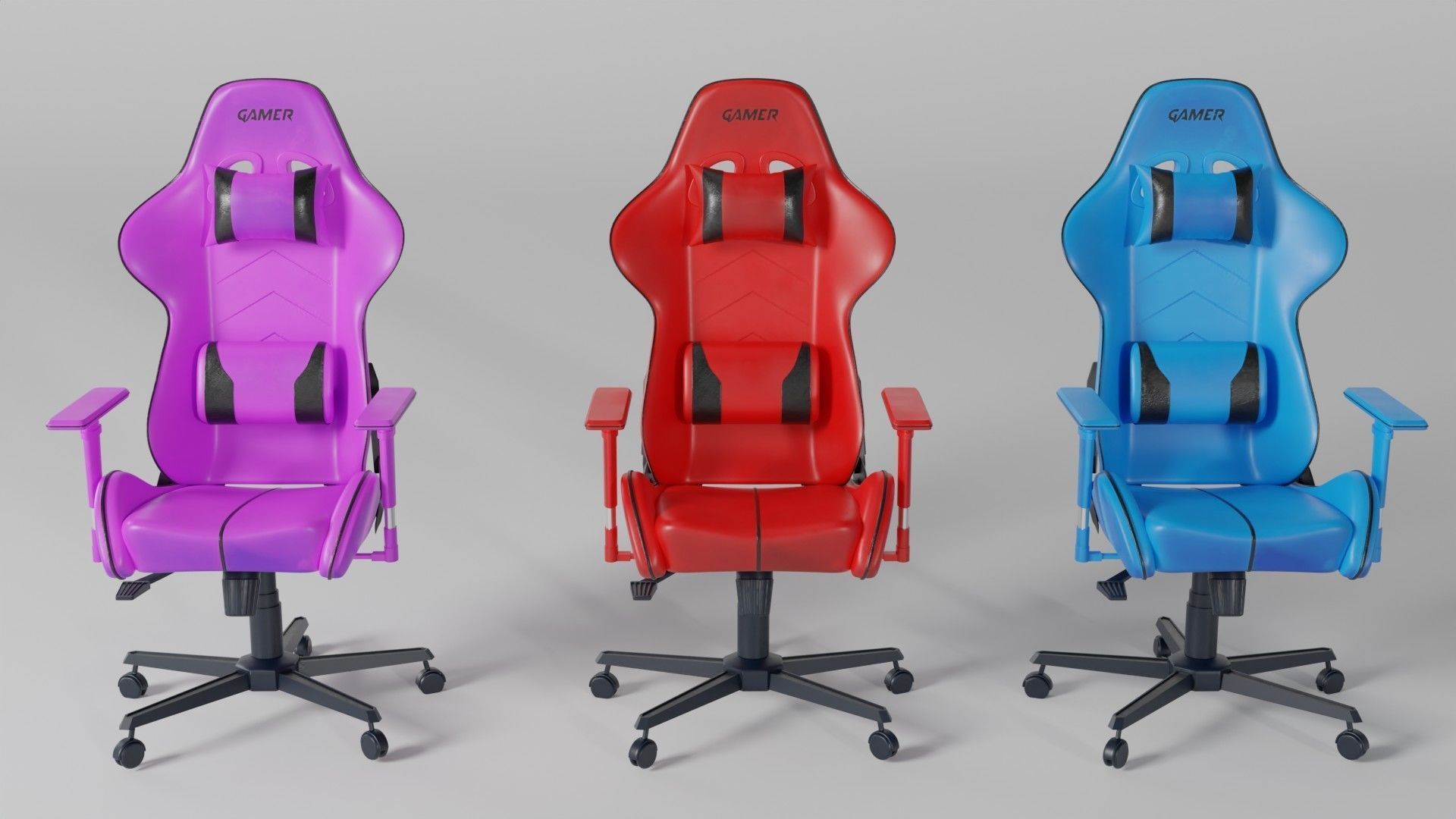 gaming chair 3D model_1