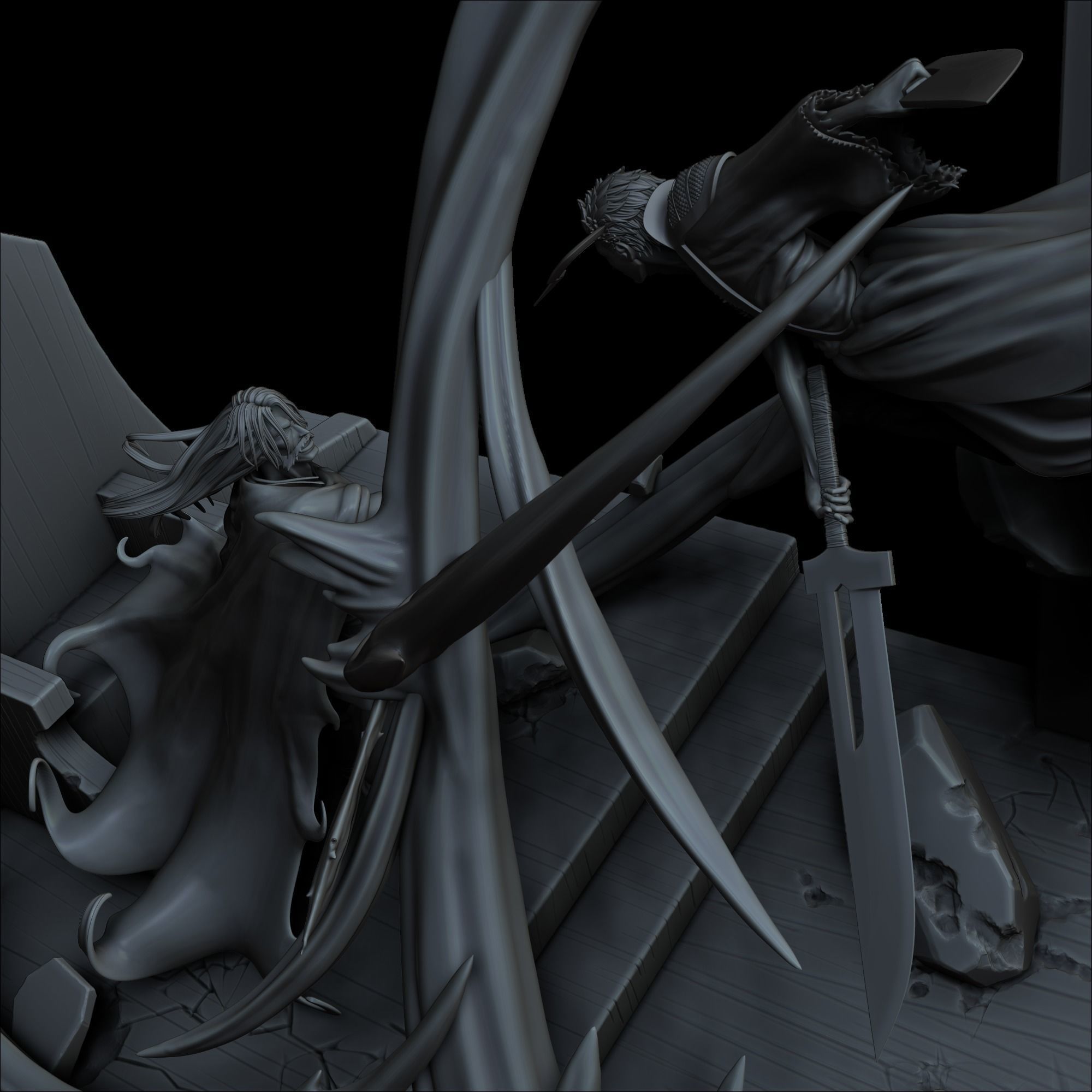 Ichigo Vs Yhwach - Bleach 3D print model_9