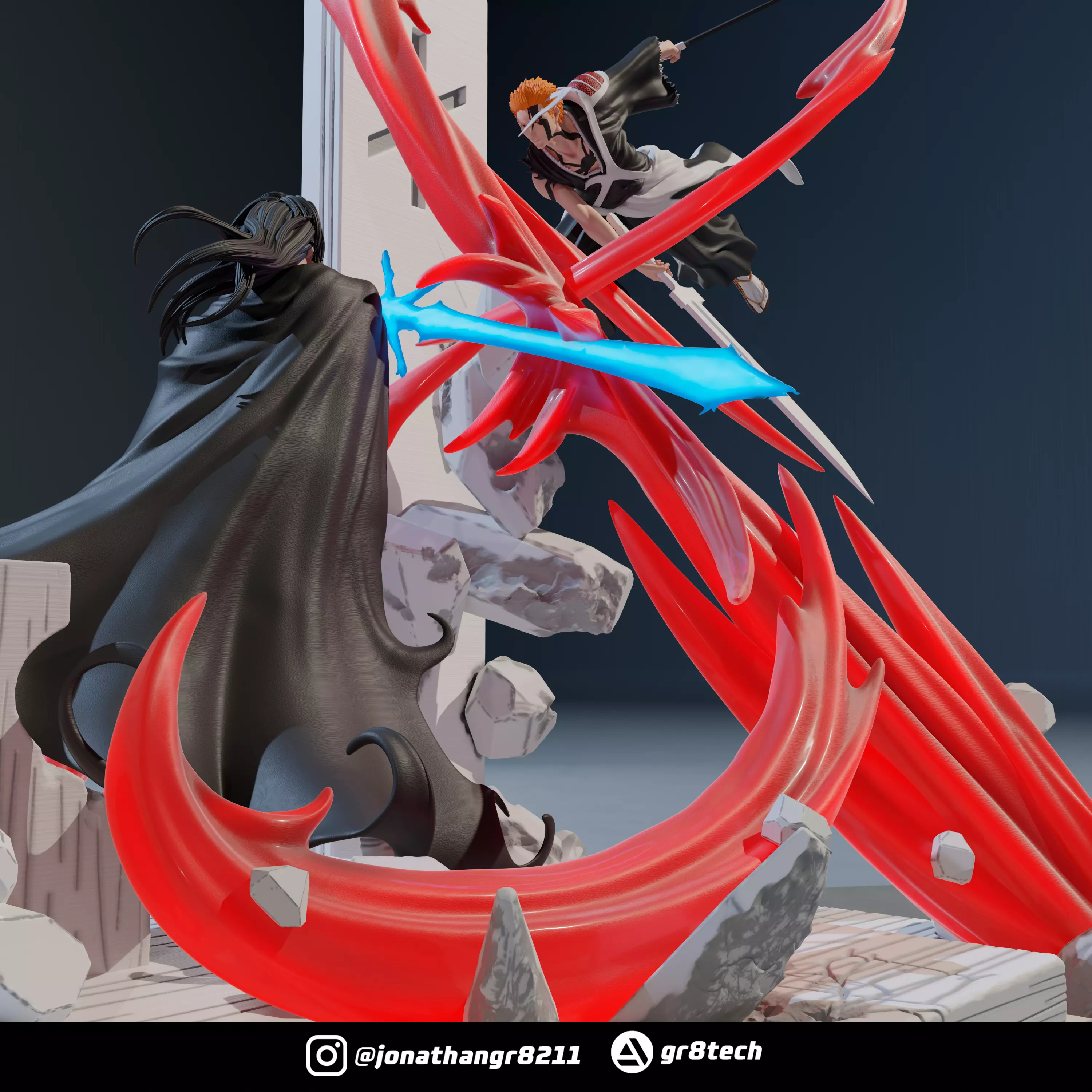Ichigo Vs Yhwach - Bleach 3D print model_0