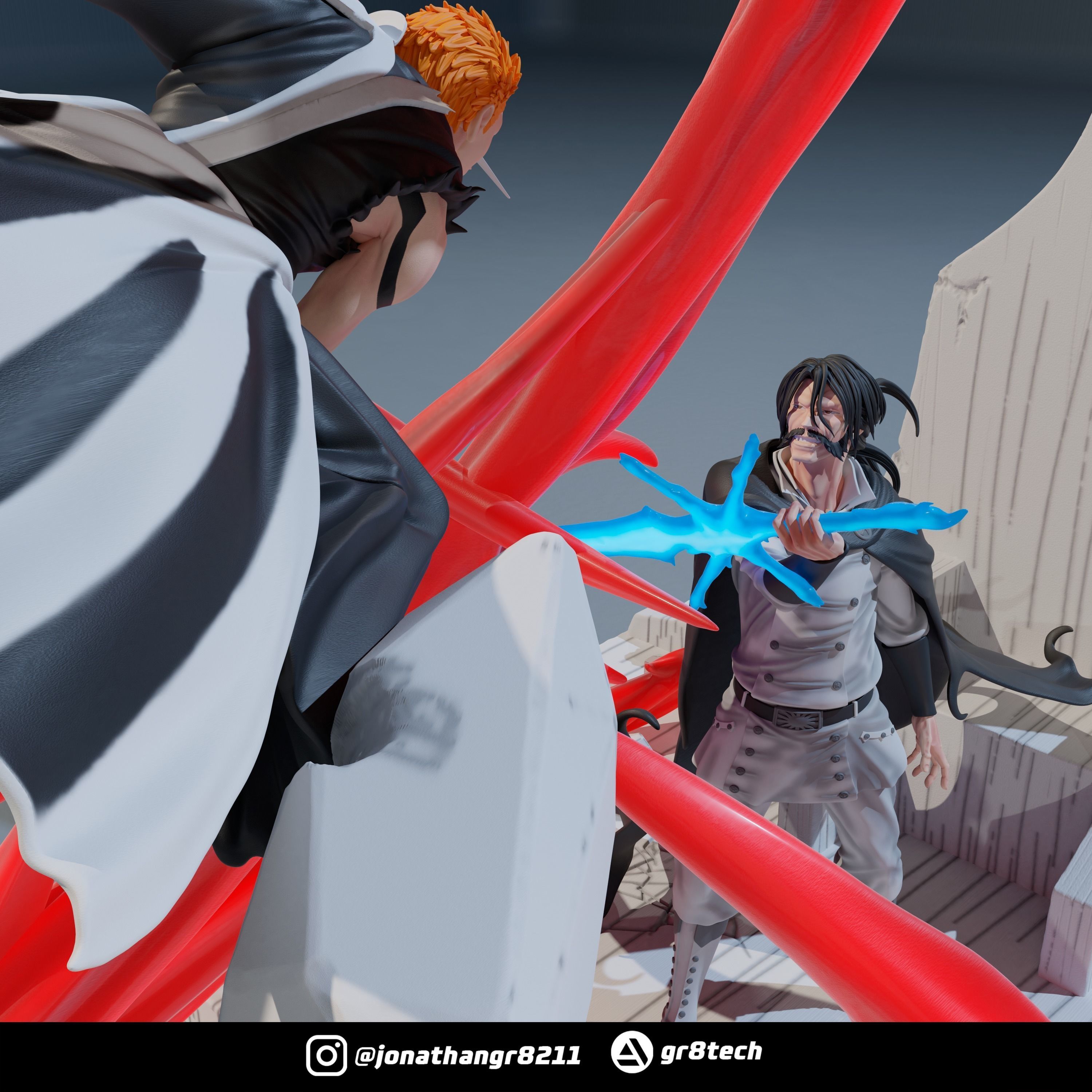 Ichigo Vs Yhwach - Bleach 3D print model_5