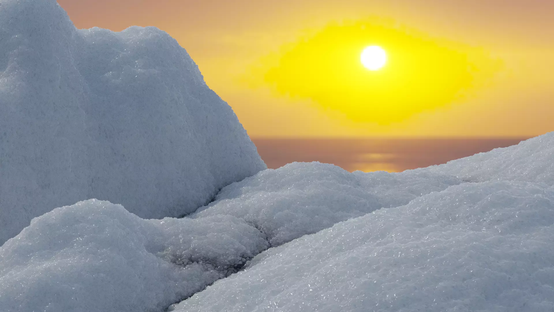 SUNSET SNOW SCENE 3D model