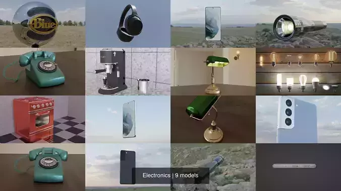Electronics stove 3D Model Collection