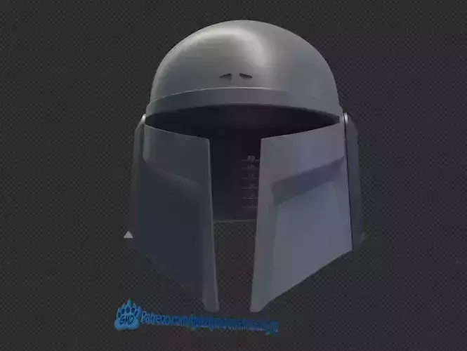 Square Cheek Mandalorian Bounty Hunter Helmet ready for printing