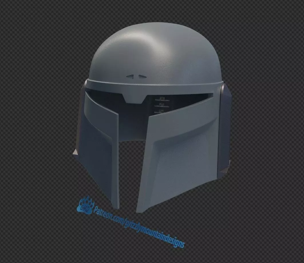 Square Cheek Mandalorian Bounty Hunter Helmet gar saxon style 3D print model