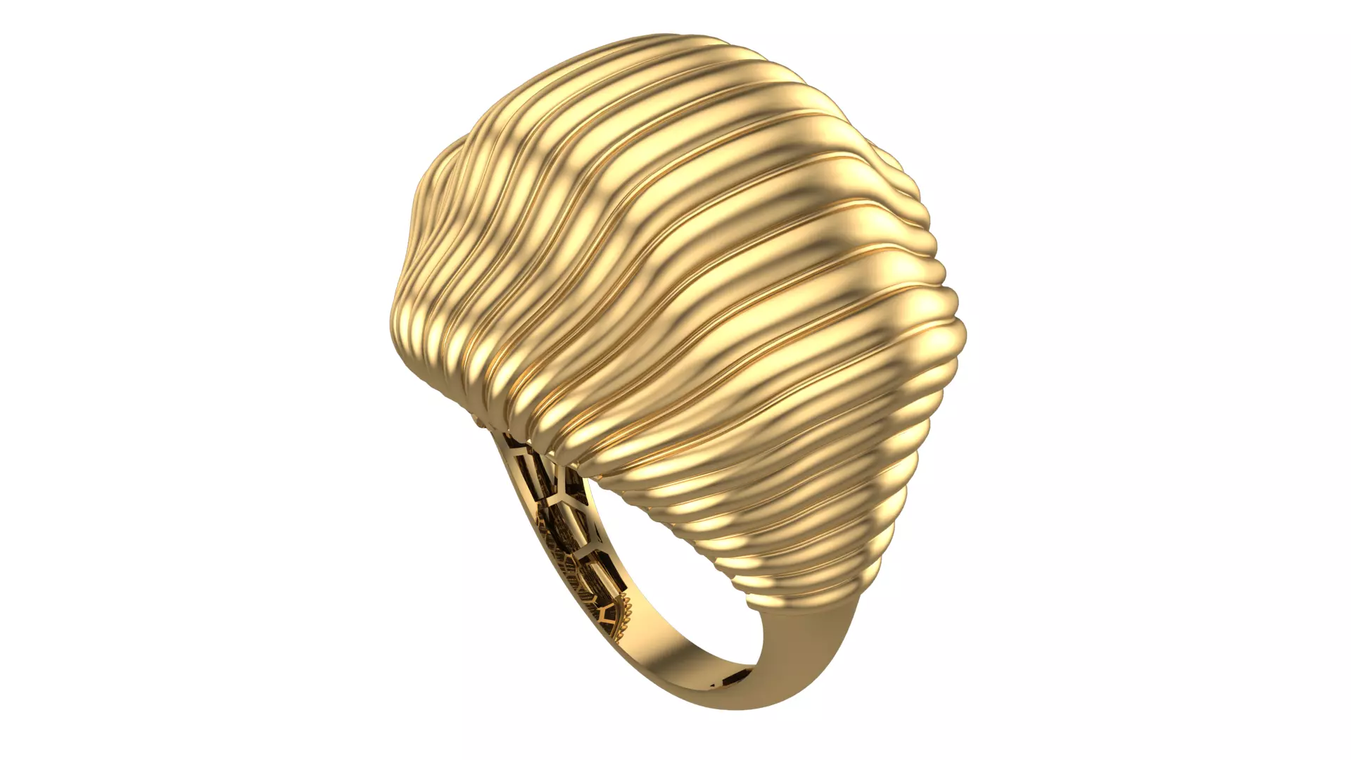 SEA WAVE PLAIN FUSION RING-R02- 3D print model_0