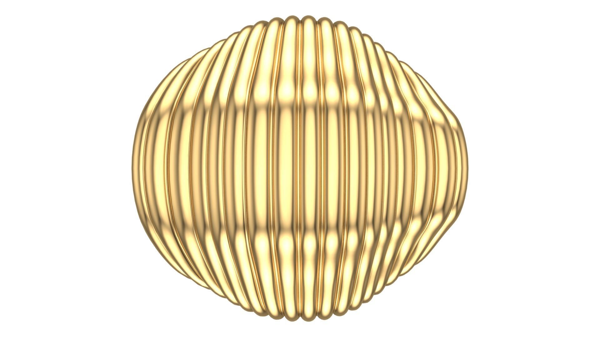 SEA WAVE PLAIN FUSION RING-R02- 3D print model_1