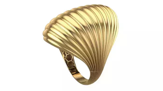 SEA WAVE PLAIN FUSION RING-R03-