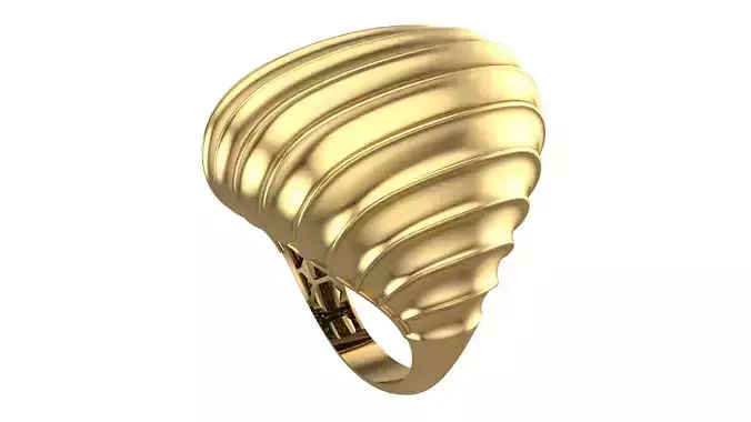 SEA WAVE PLAIN FUSION RING-R04-