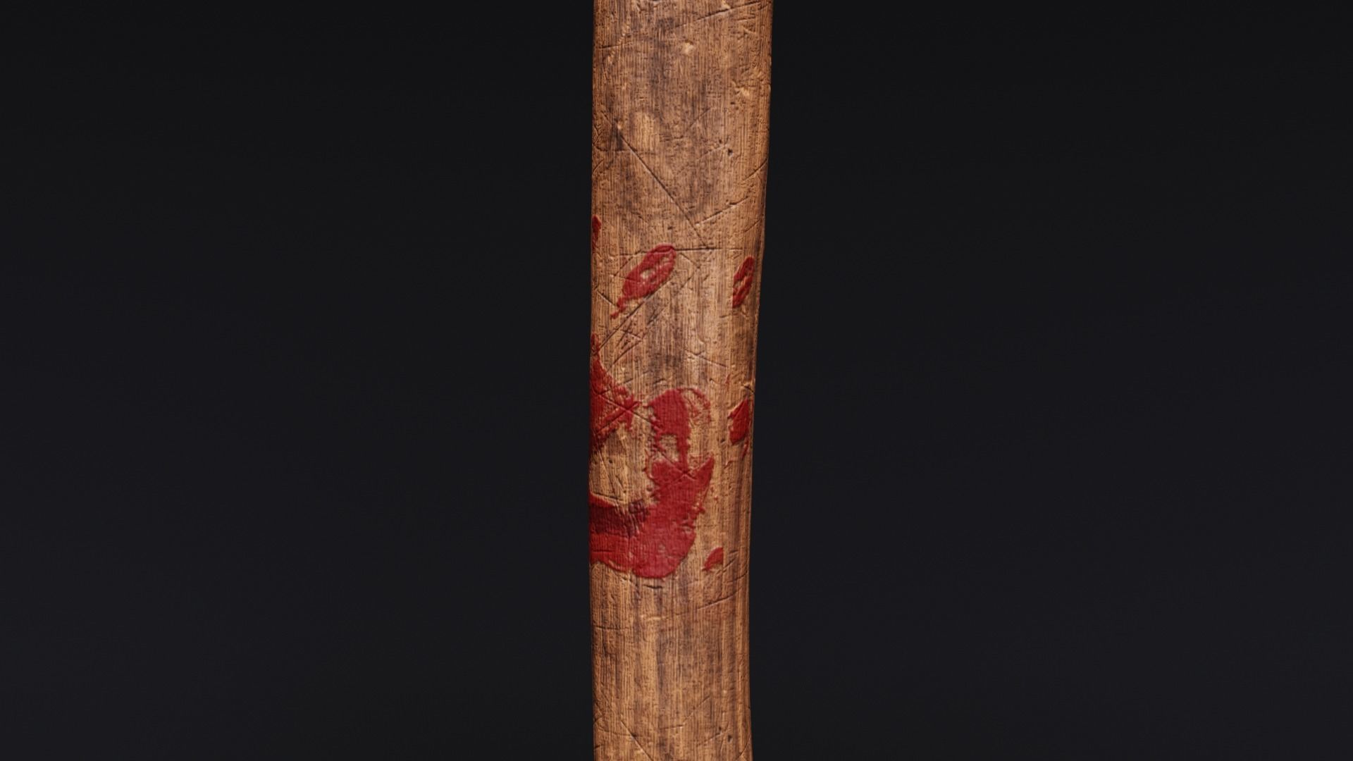 Bloody Axe Low-poly 3D model_7