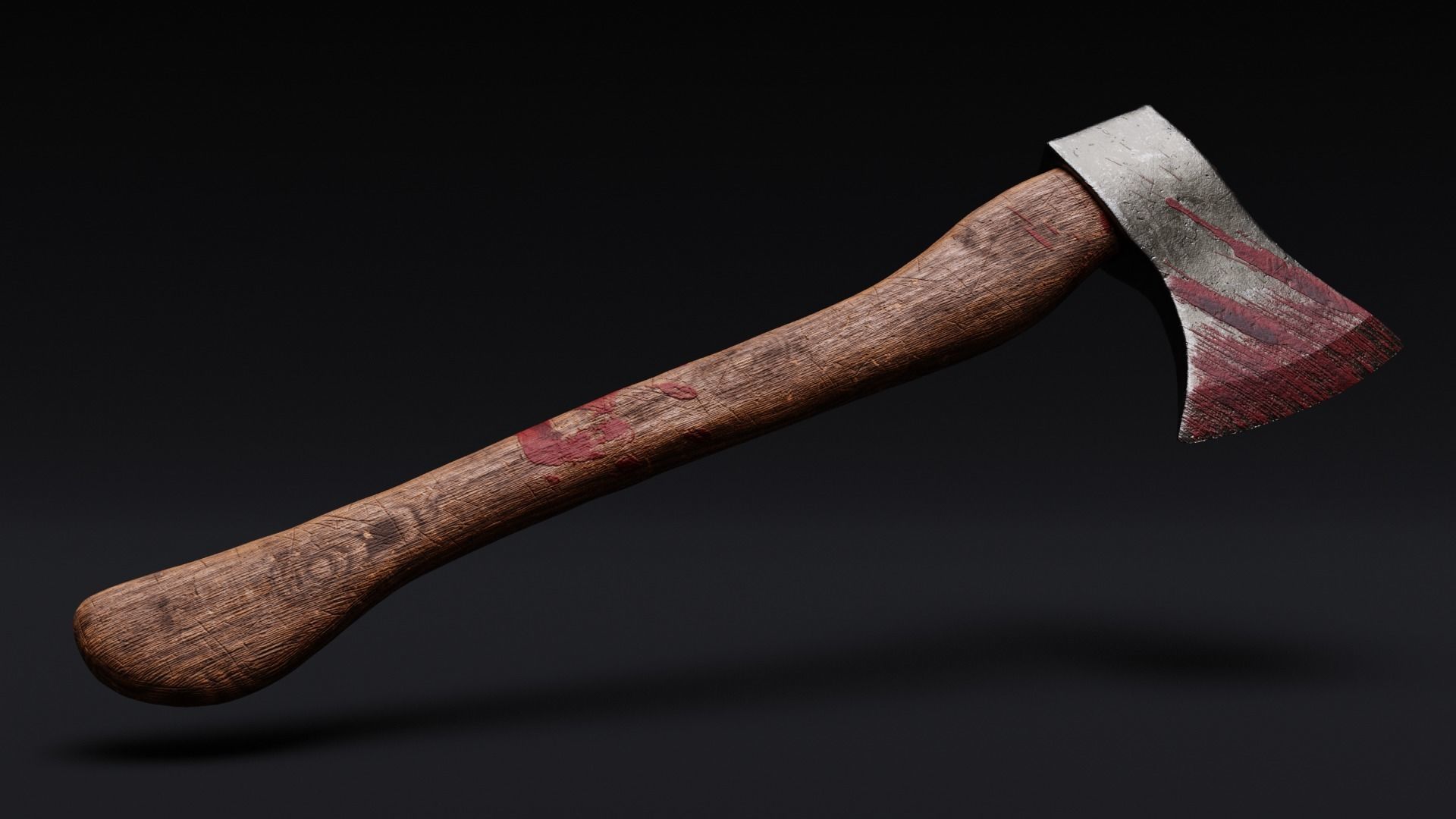 Bloody Axe Low-poly 3D model_2
