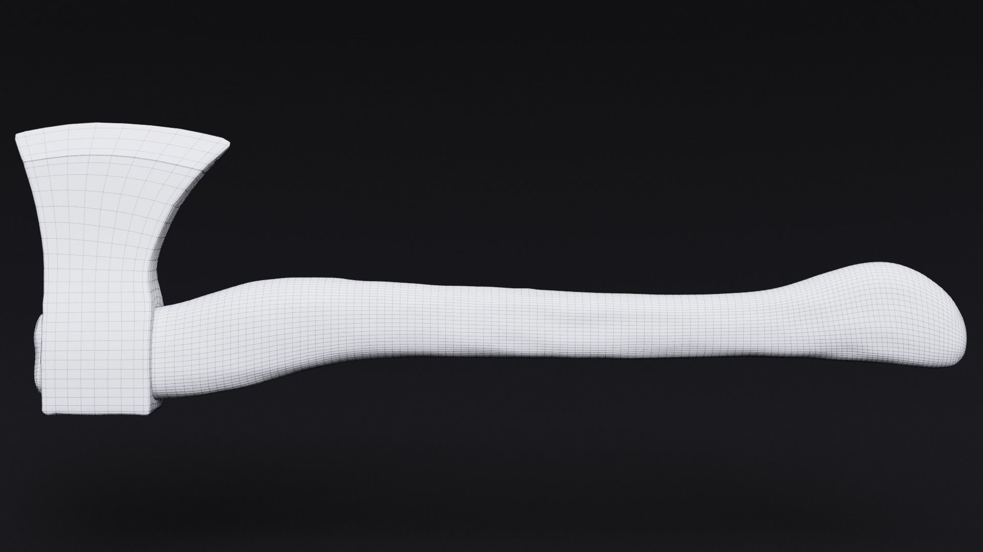 Bloody Axe Low-poly 3D model_9