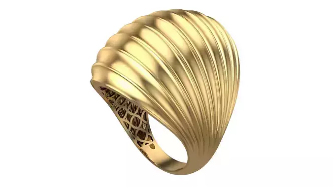 SEA WAVE PLAIN FUSION RING-R05-