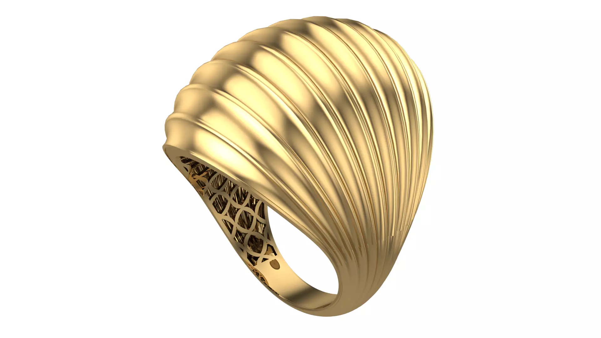 SEA WAVE PLAIN FUSION RING-R05- 3D print model_0