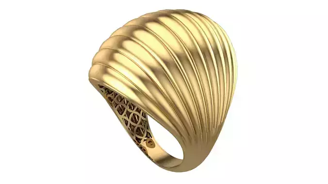 SEA WAVE PLAIN FUSION RING-R06-