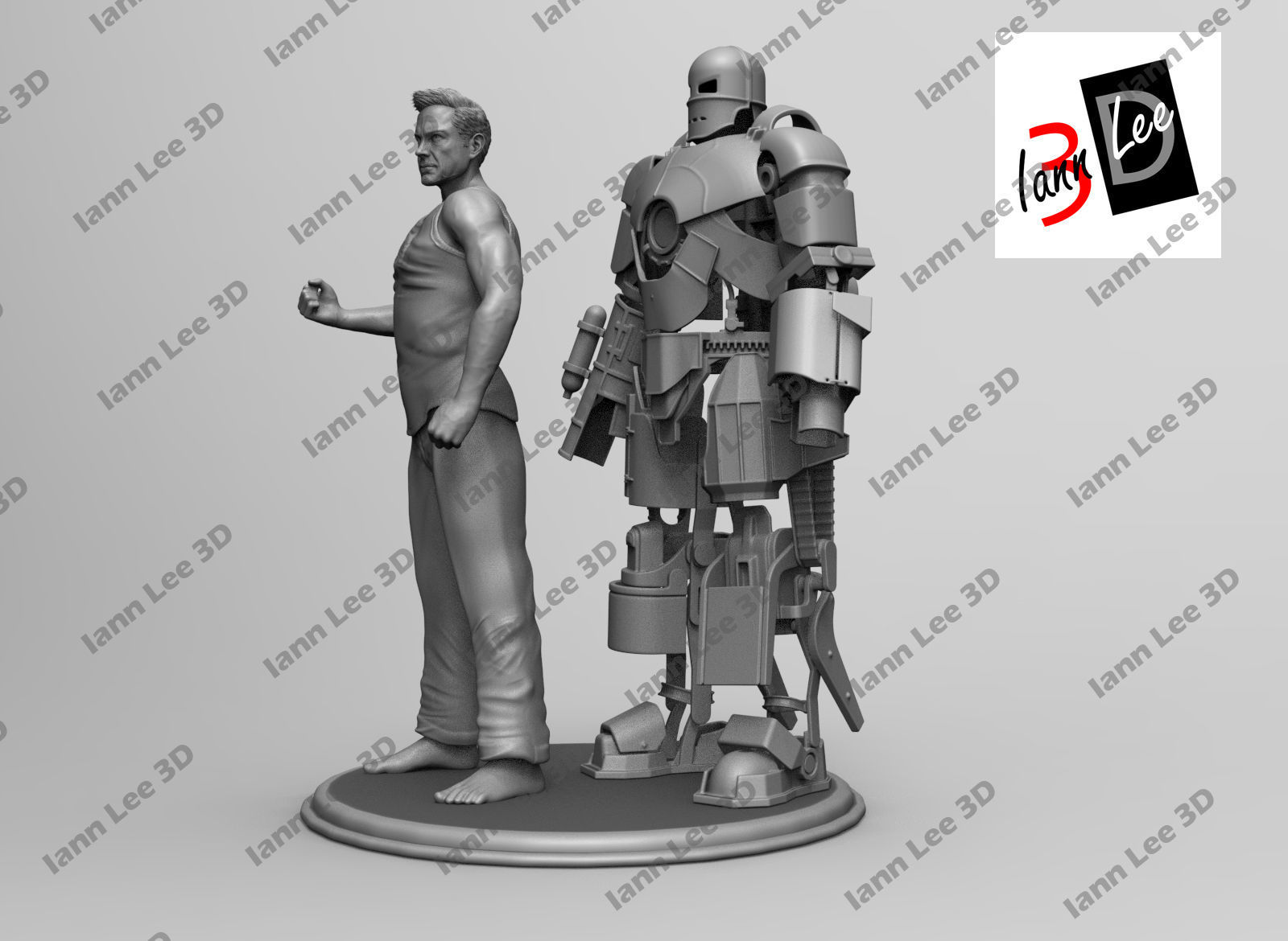 Tony Stark con Mark 1 3D print model_2