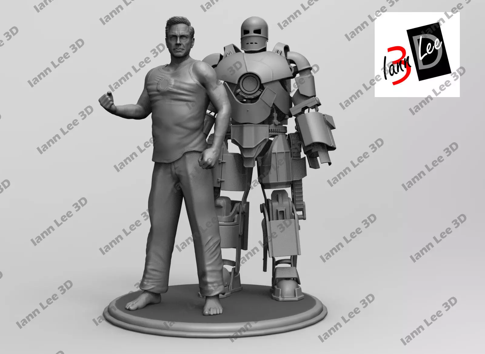 Tony Stark con Mark 1 3D print model_0