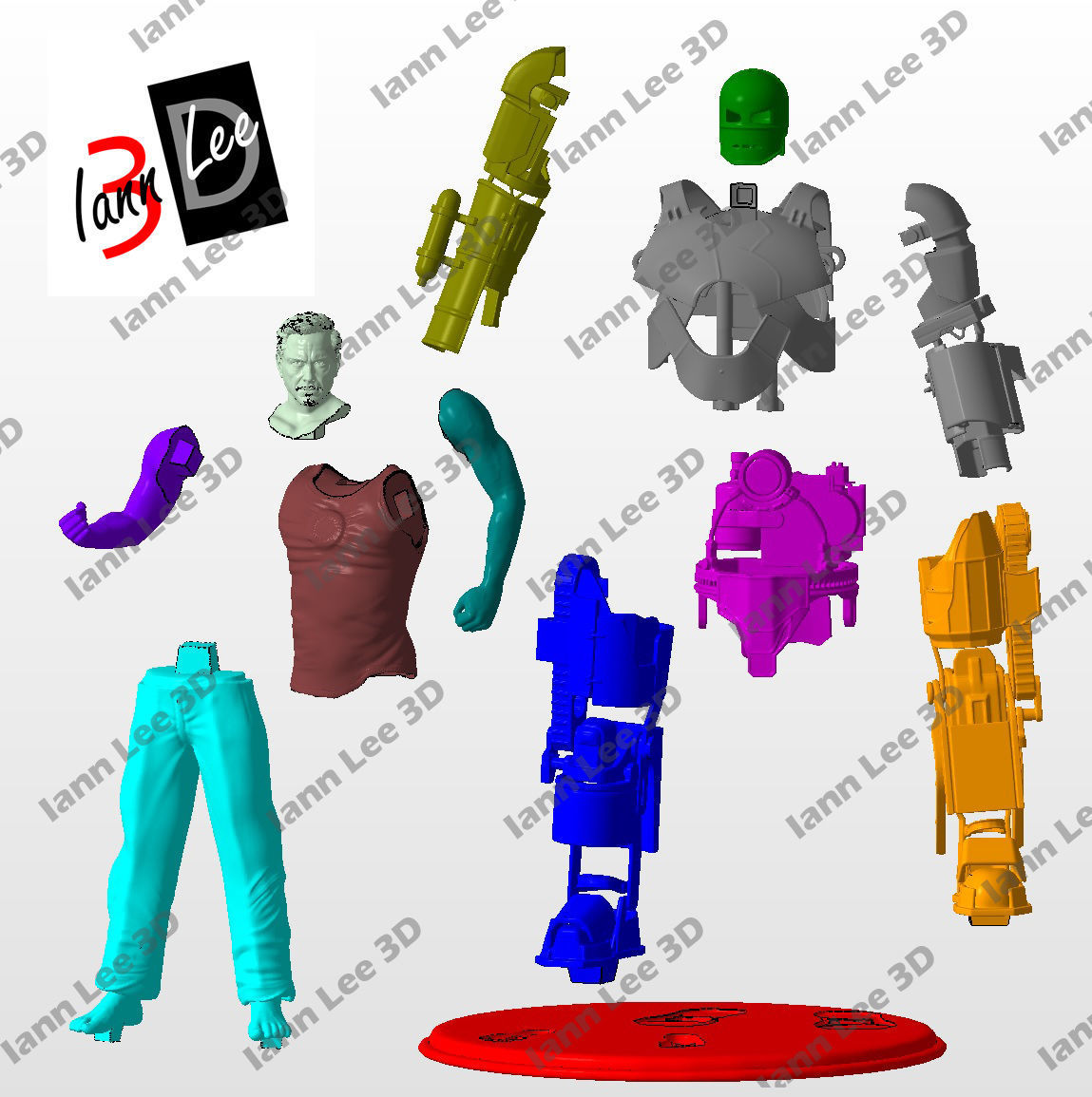 Tony Stark con Mark 1 3D print model_7