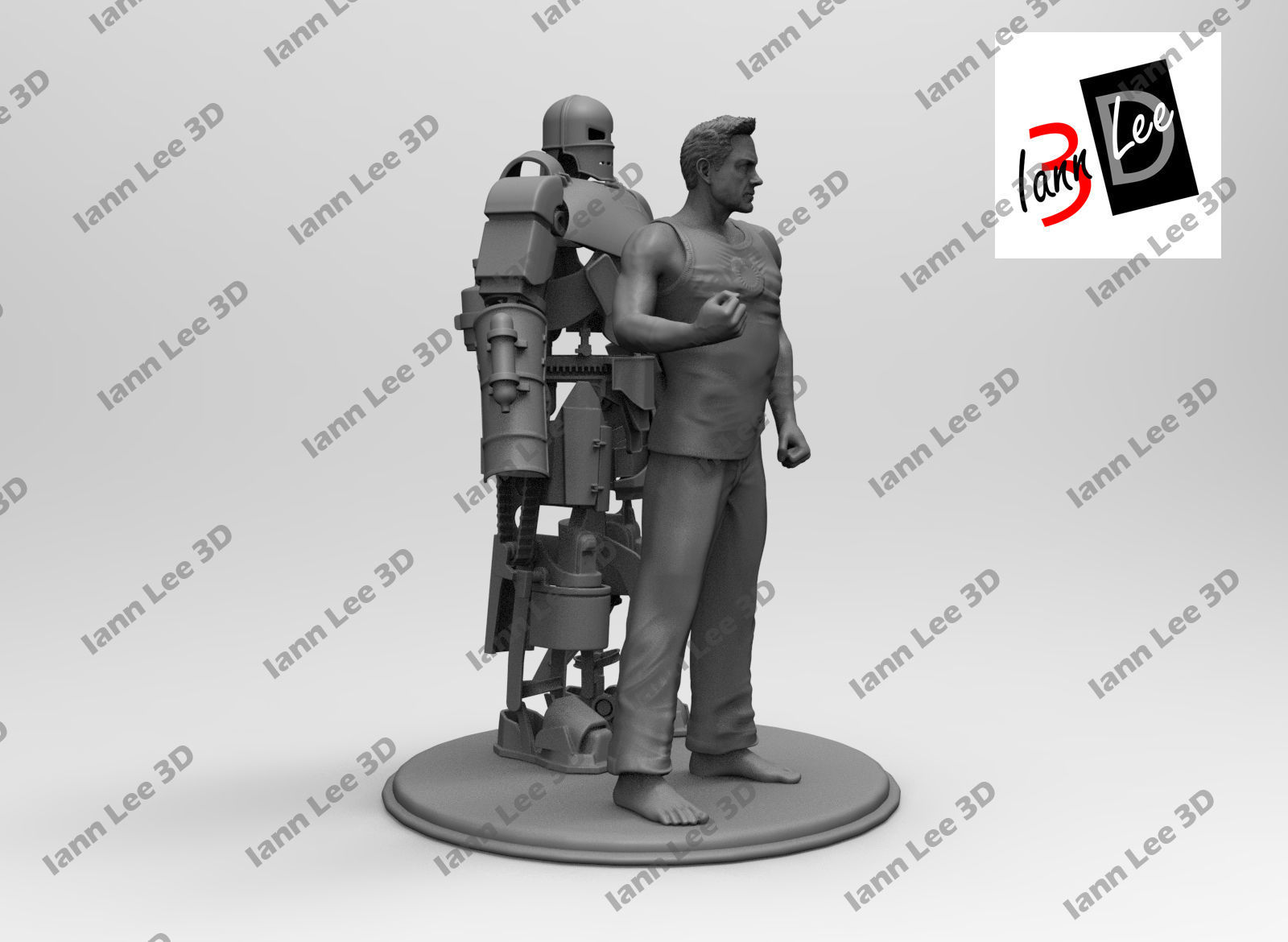Tony Stark con Mark 1 3D print model_6