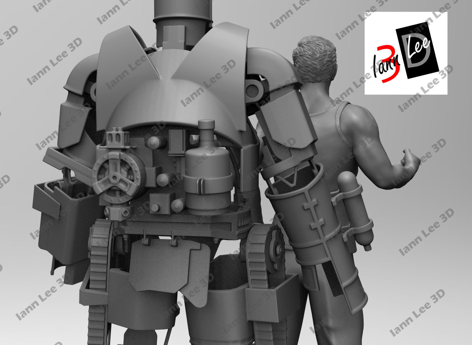 Tony Stark con Mark 1 3D print model_4