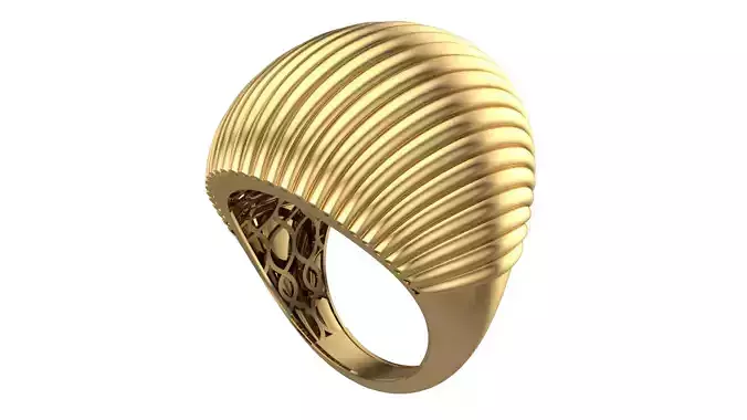 SEA WAVE PLAIN FUSION RING-R07-