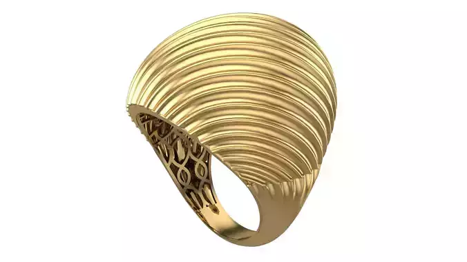 SEA WAVE PLAIN FUSION RING-R09-